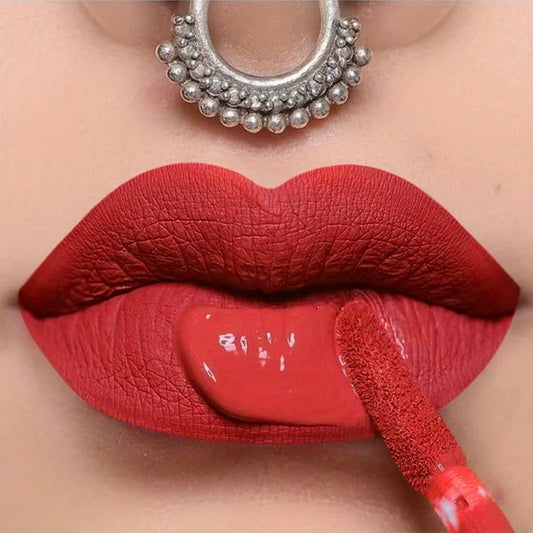 Matte Lip Gloss Smooth Texture- Waterproof, Long Lasting, 24 Hour Wear, Non Transfer, For All Vibrant Lip Makeup