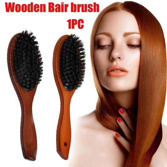 Brosse à Cheveux en Bois Poils de Sanglier – Démêlante, Lissante et Anti-Frisottis