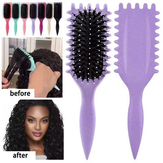 Brosse démêlante “Candy Brush” – Spéciale cheveux bouclés & crépus, massage du cuir chevelu