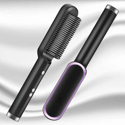 Brosse Chauffante Lissante Professionnelle – Lissage Rapide, Anti-Frisottis & Brillance Intense
