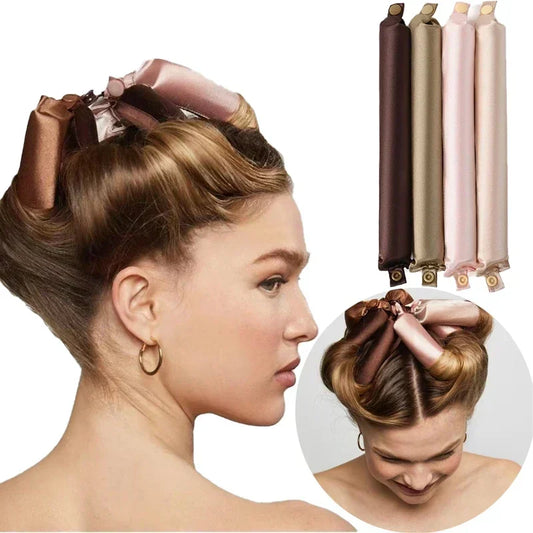 Boudin Boucles Sans Chaleur en Satin – Ondulations Naturelles & Cheveux Protégés