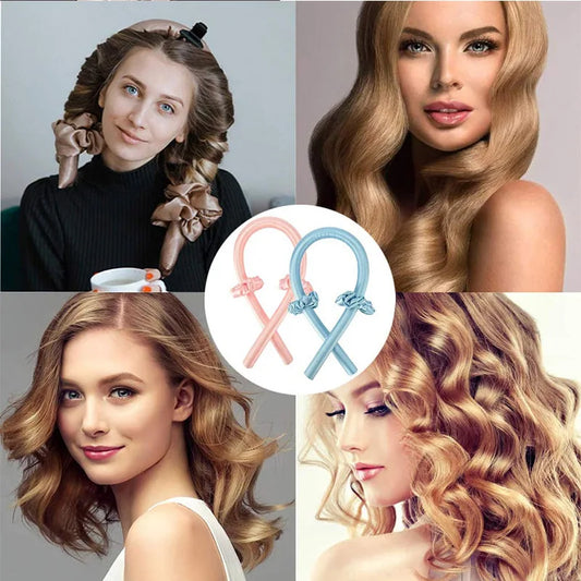 Heatless Curling Rod Headband Lazy Natural Soft Wave Lazy DIY Hair Rollers  Curling Rod with Hair Claw Clip Salon Styling Tools