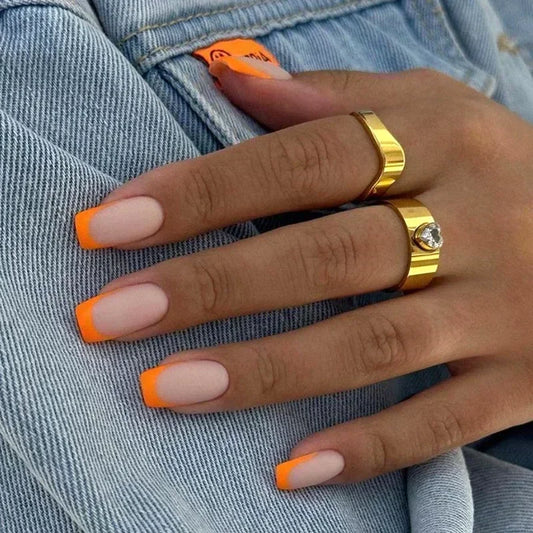 Ongles à Coller 24 Pièces – French, Nude ou Couleur | Facile à Appliquer & Réutilisable