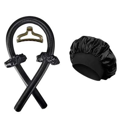 Kit Boucles Sans Chaleur – Bande en Satin avec Bonnet Protecteur et Pinces